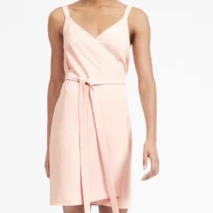 Everlane Pink Wrap Wedding-Guest Dress
